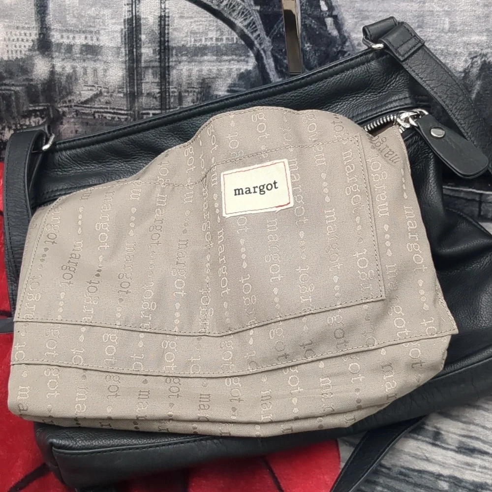 Margo Black Leather Crossbody Bag - Picture 10 of 10